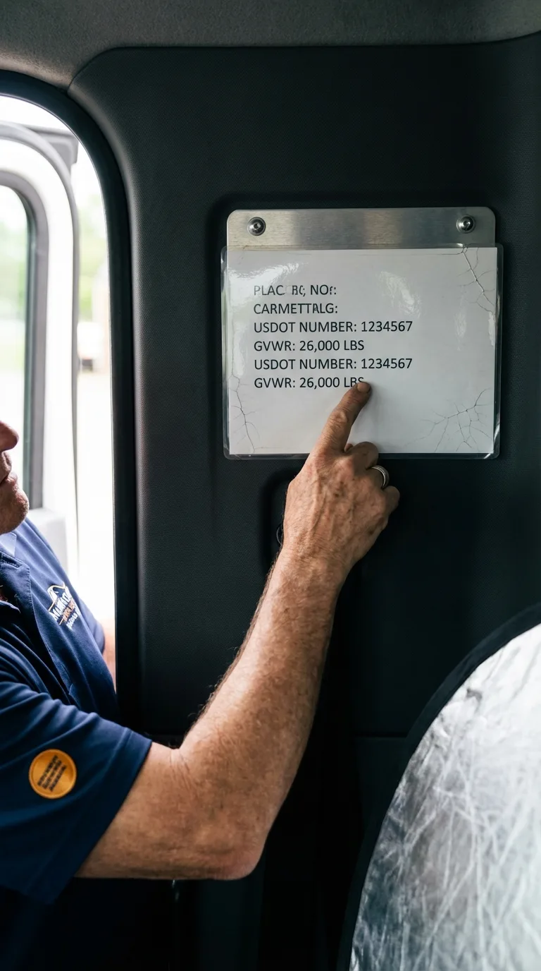 USDOT licensing placard verification in Shapleigh